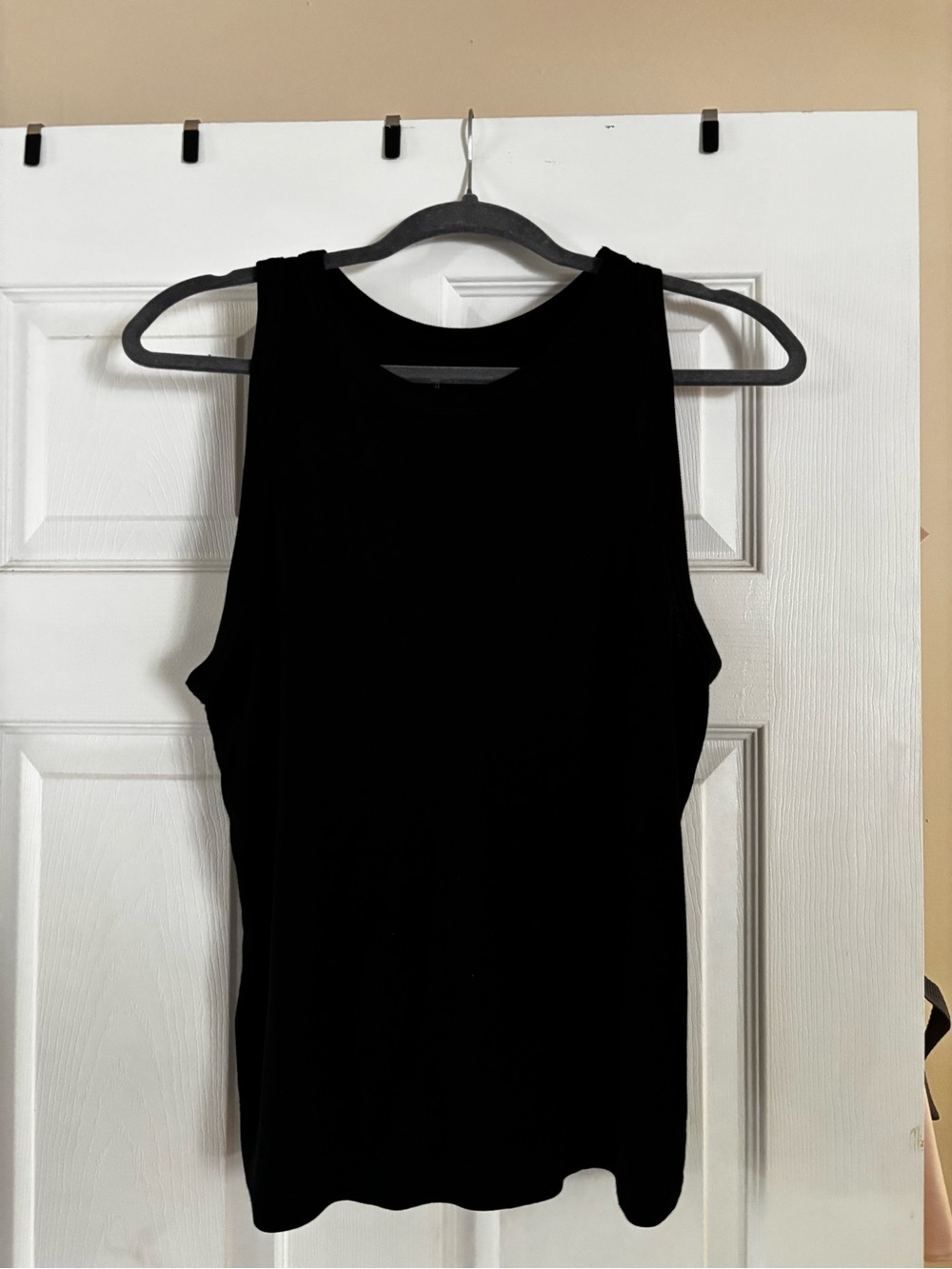 a new day Black Ribbed Crewneck Tank
